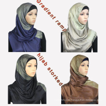 Luxus Marke whosale neue Trend Frauen Dubai Stile Gradienten Rampe Foulard Pailletten muslimischen Baumwolle Schal Hijab